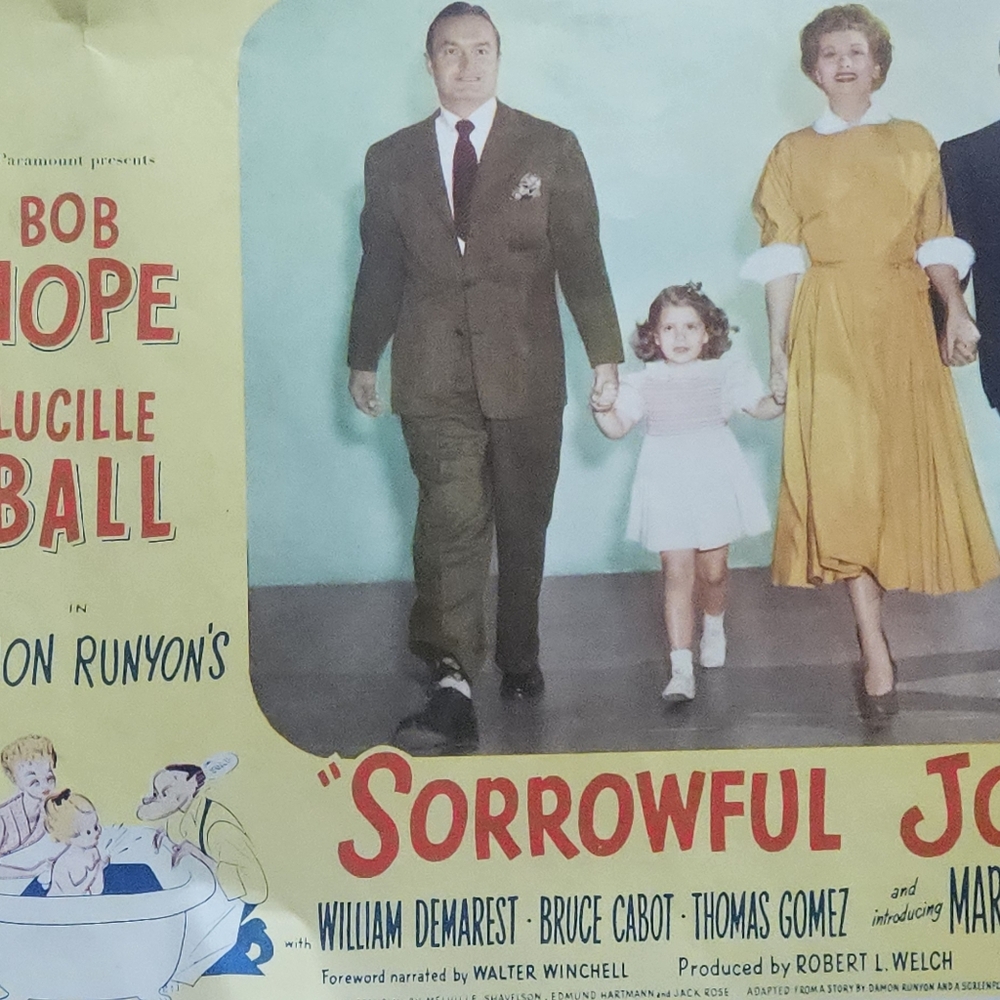 Vintage Movie Poster with Bob Hope and Lucille Ball